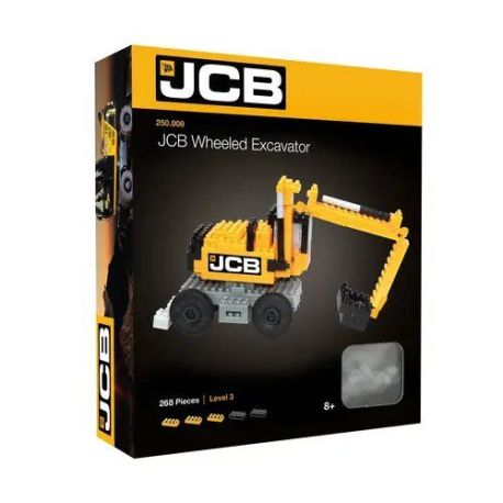 BRIXIES JCB Radbagger 3D Konstruktionsbausatz aus Ministeinen