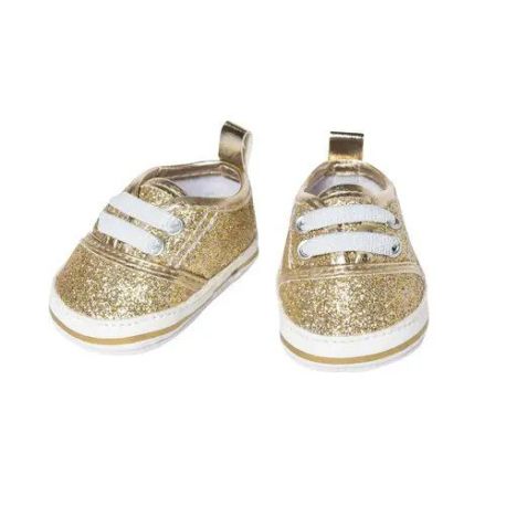 Puppen-Glitzer-Sneakers, gold, Gr. 30-34 cm