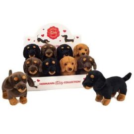 Teddy Hermann Dackel stehend 21 cm, 3-fach sortiert
