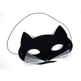 Augenmaske Katze, schwarz schwarz