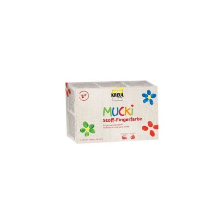MUCKI Stoff-Fingerfarbe 6er Set 150 ml
