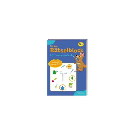 Dicker Rätselblock für Vorschulkids. Buchstaben, Logisches Denken