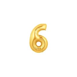 Zahl 6 gold 102 cm / Number 6 gold 40