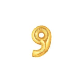 Zahl 9 gold 102 cm / Number 9 gold 40
