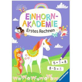 Ravensburger Einhorn Akademie Erstes Rechnen - Rätselbuch ab 6 Jahre, Rechnen lernen, Einhorn Buch