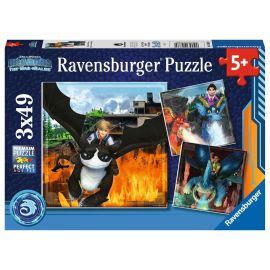 Ravensburger 5688 Puzzle Dragons: Die 9 Welten 3 X 49 Teile