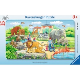 Ravensburger Puzzle - Rahmenpuzzle - Ausflug in den Zoo, 15 Teile
