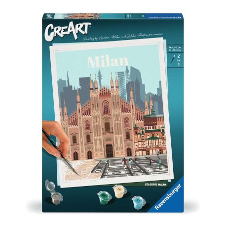 Ravensburger CreArt - Malen nach Zahlen 23688 - Farbenfrohes Mailand - ab 12 Jahren