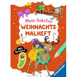 Mein liebstes Weihnachtsmalheft mit Stickern ab 5