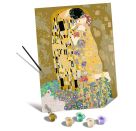 Ravensburger CreArt - Malen nach Zahlen 23916 - ART Collection: Der Kuss (Klimt) - ab 14 Jahren - Malen auf Leinwand