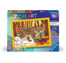 Ravensburger CreArt 23958 - Luchs im Herbstwald - Malen nach Zahlen für Kinder ab 9 Jahre