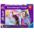 Ravensburger Kinderpuzzle - 12004163 Unicorn Academy - Puzzle für Kinder ab 5 Jahren, mit 3x49 Teilen