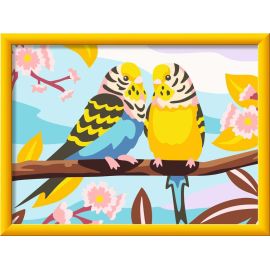 Ravensburger CreArt - Malen nach Zahlen 23994 - Bunte Wellensittiche - ab 9 Jahren