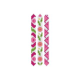 DOTZIES® Original Diamond Painting Armbänder Set „Pretty in Pink mit 3 glitzernden Armbändern 21 x 2 cm 804 Diamant Mo