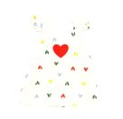 Puppen-Kordkleid Herz-Konfetti mit T-Shirt, Gr. 28-35 cm