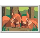 Ravensburger CreArt - Malen nach Zahlen 25882 - Kuschelnde Eichhörnchen - ab 7 Jahren
