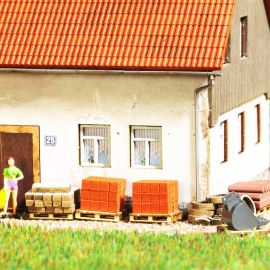 BUSCH H0 Paletten Baustelle