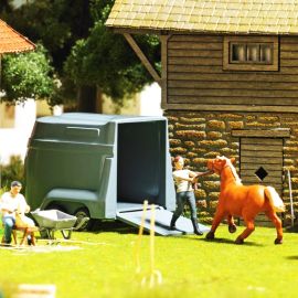 BUSCH H0 A-Set: Störrisches Pony