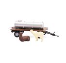 BUSCH H0 A-Set: Alpakas m.Wasserfass