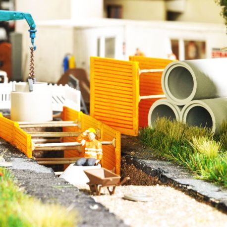 BUSCH H0 A-Set: Profi Schachtbau