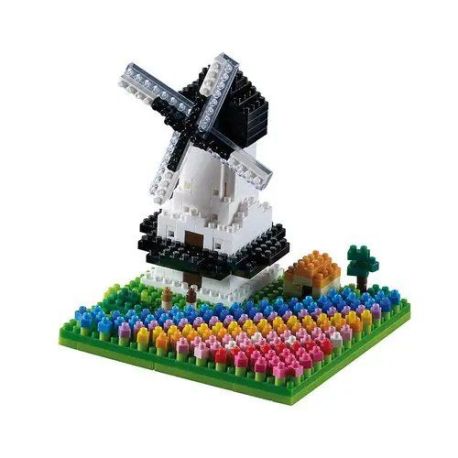 200.144 BRIXIES Windmühle mit Tulpen