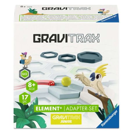 Ravensburger GraviTrax Element Adapter-Set - Erweiterbare Kugelbahn für Kinder, Interaktive Murmelbahn, Lernspielzeug