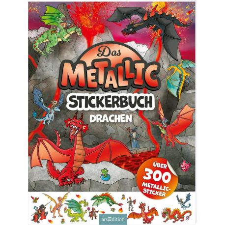 Das Metallic-Stickerbuch – Drachen