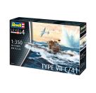 German Submarine Type VII C/41, Revell Modellbausatz