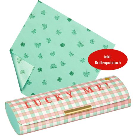Brillenetui mit Putztuch Luck