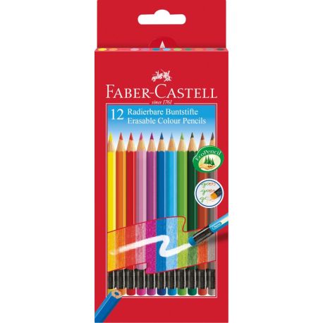 Buntstift radierbar 12er Kartonetui