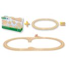 BRIO World 33307 Schienen- und Weichensortiment – 11 Weichen aus Buchenholz für die BRIO Holzeisenbahn – Empfohlen für
