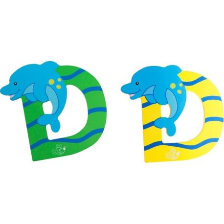 SpielMaus Holz Buchstabe D, 2-fach sortiert