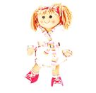 Puppen-Bademantel, klein, Gr. 28-35 cm