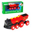 BRIO World 33592 Rote Lola elektrische Lok – Batterie-Lokomotive mit Licht   Sound – Kleinkinderspielzeug empfohlen ab