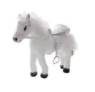 Götz 3401485 Pferd mit Sattel/Zaumzeug, weiß, ca. 50cm