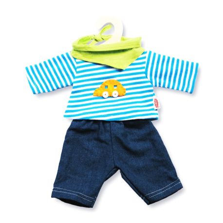 Puppen-Jeans mit Streifenshirt, Gr. 35-45 cm