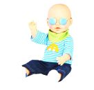 Puppen-Jeans mit Streifenshirt, klein, Gr. 28-35 cm