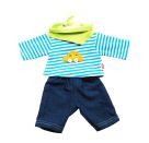 Puppen-Jeans mit Streifenshirt, klein, Gr. 28-35 cm