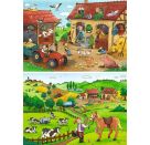 Ravensburger 7560 Puzzle Fleißig auf dem Bauernhof 2 X 12 Teile