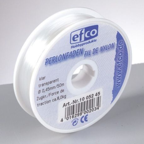 Perlonfaden klar 0,25 mm