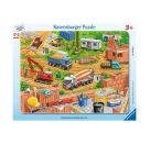 Ravensburger Kinderpuzzle - 06058 Arbeit auf der Baustelle - Rahmenpuzzle für Kinder ab 3 Jahren, mit 12 Teilen