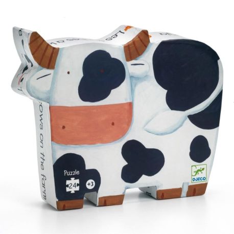 Formen Puzzle: The cows on the farm - 24 Stk.
