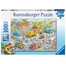 Ravensburger 10558 Puzzle Fahrzeuge in der Stadt 100 Teile XXL