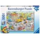 Ravensburger 10558 Puzzle Fahrzeuge in der Stadt 100 Teile XXL