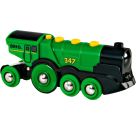 BRIO World 33593 Grüner Gustav elektrische Lok – Batterie-Lokomotive mit Licht   Sound – Kleinkinderspielzeug empfohle
