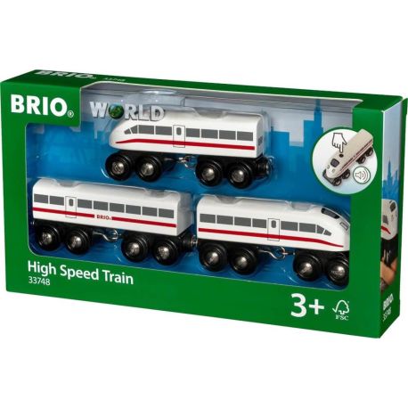 33748 BRIO Schnellzug mit Sound, Holz, 3teilig