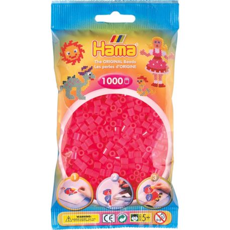 Hama® Bügelperlen Midi - Neion Fuchsia 1000 Perlen.