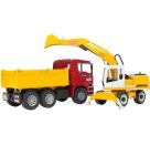 Bruder 02751 MAN TGA Kipper und Liebherr Schaufelbagger
