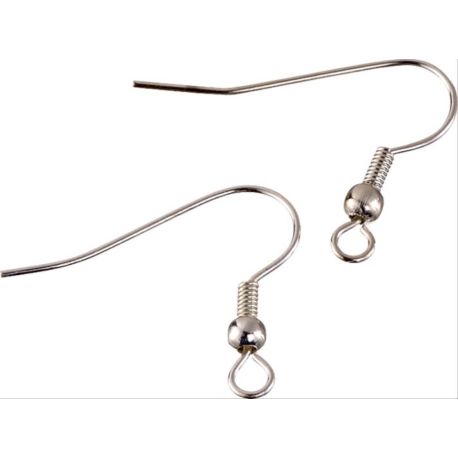 Ohrfedern, 15 x 25 mm, silber