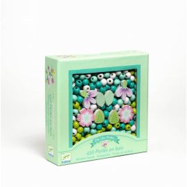 Schmuck basteln: Wooden beads, leaves and flowers